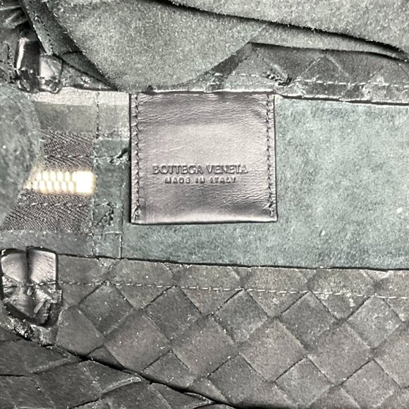 Bottega Veneta Black Leather Intrecciato Backpack main image 6